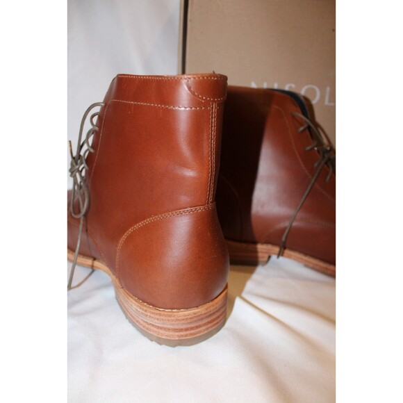 NISOLO MEN'S LACE UP ANDRES LEATHER BOOTS BRANDY SZ 12.5 $260 NIB - Picture 7 of 7
